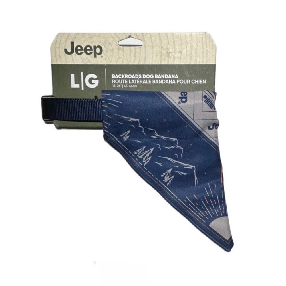 Jeep Blue Backroads‎ Bandana Dog Collar Size Large (18-26”) NEW